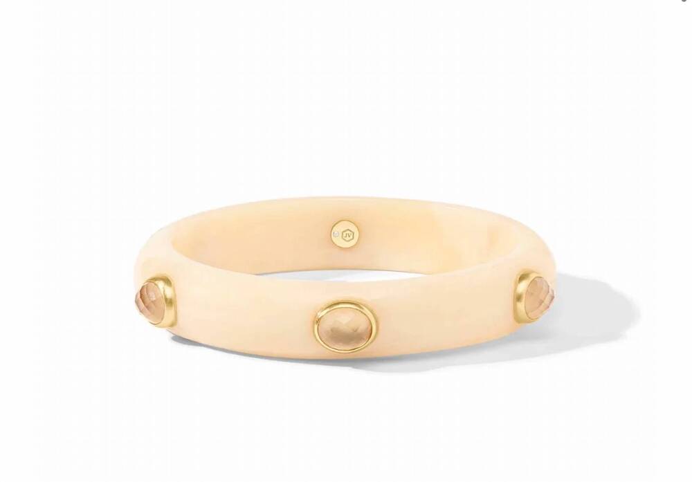 NEW JULIE VOS women's carnaby stone bangle in collete- ivory